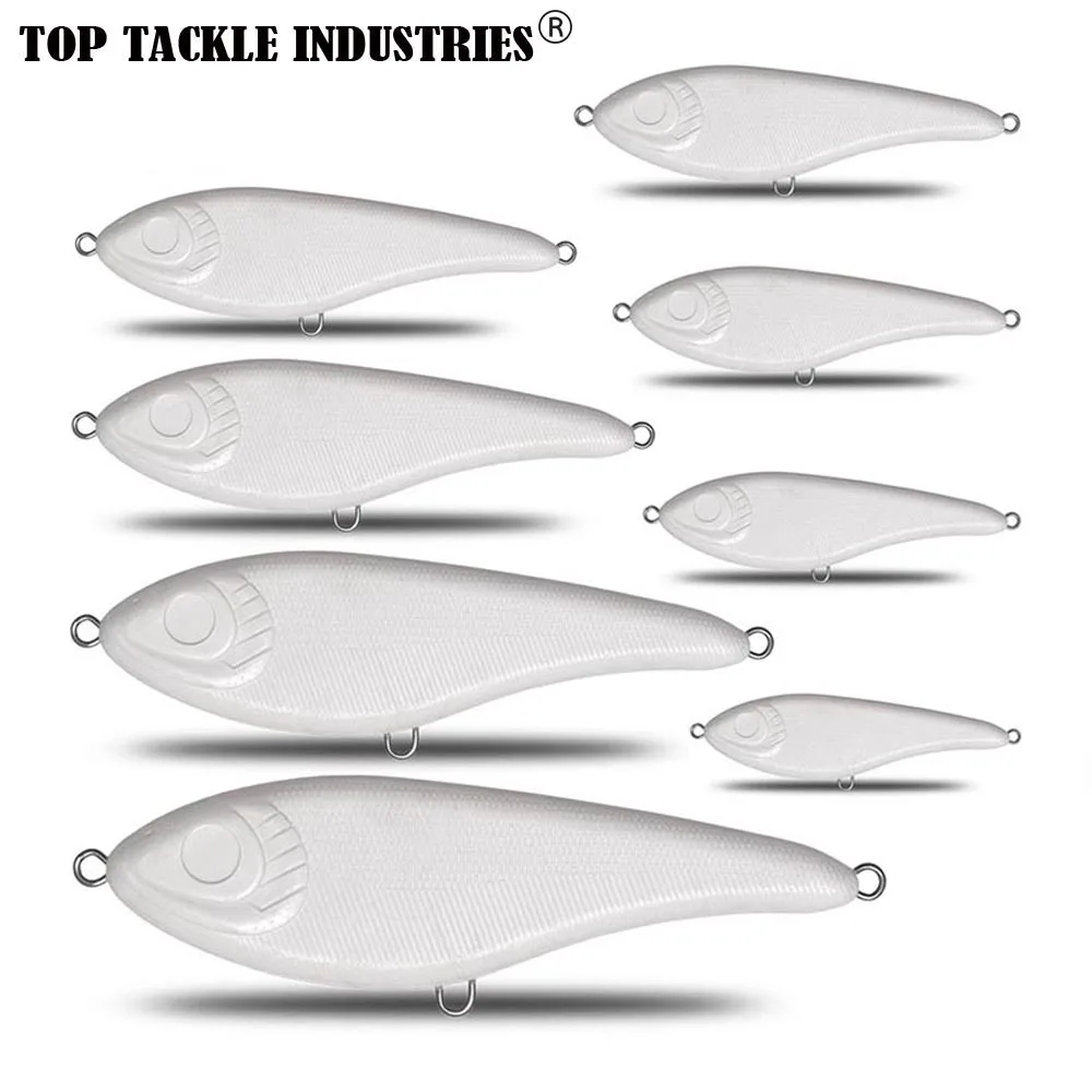 CF Lure Jerk Bait 150mm 73.5g 4/pcs Transparent Plastic ABS Unpainted fish lure Pike bass Slowly Sinking Hard Bait