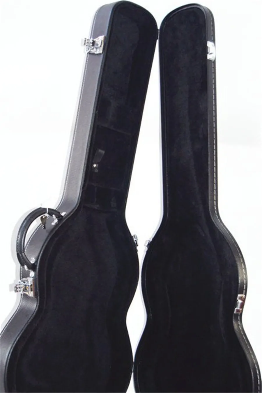 Classic Black Hardshell Electric Guitar Case, SG Electric Guitar Case, Leather Case