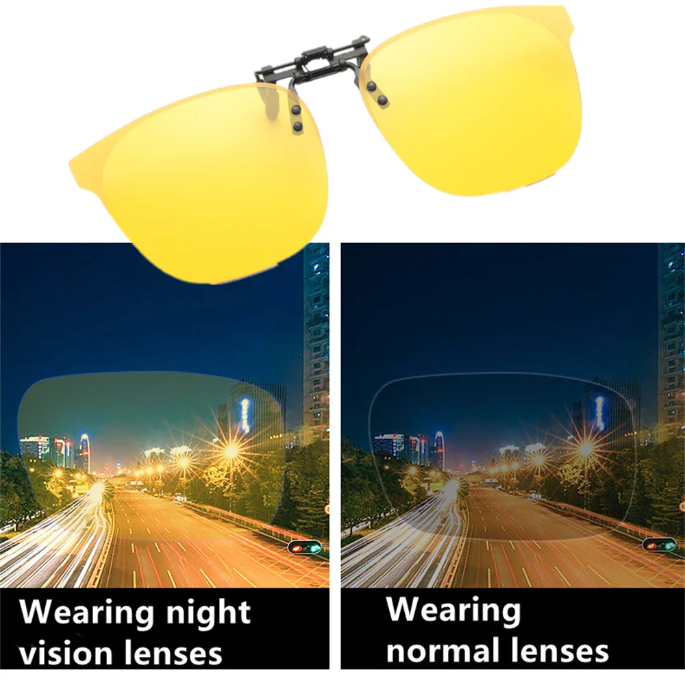 New Reversible Sunglasses Polarized Clip-on Rimless Polygonal High Quality Unisex Clip-on Riding Sunglasses for Outside