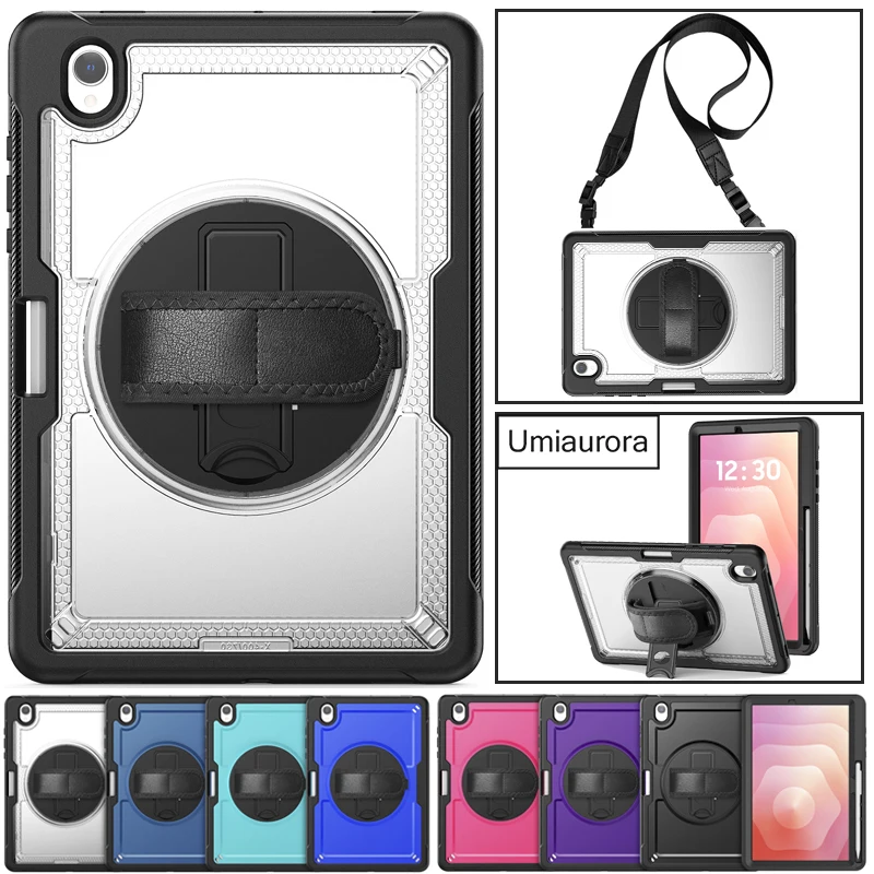 

﻿For Samsung Tab S11 11 inch SM-X730 X736B Shockproof PC Silicon Hybrid Tablet Case Stand Strap Armor Cover Pencil Holder Funda