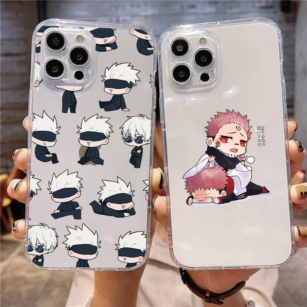 Jujutsu Kaisen Clear Transparent phone case for iPhone 14 11 12 13 15 mini pro XS MAX 8 7 6 6S Plus X SE XR