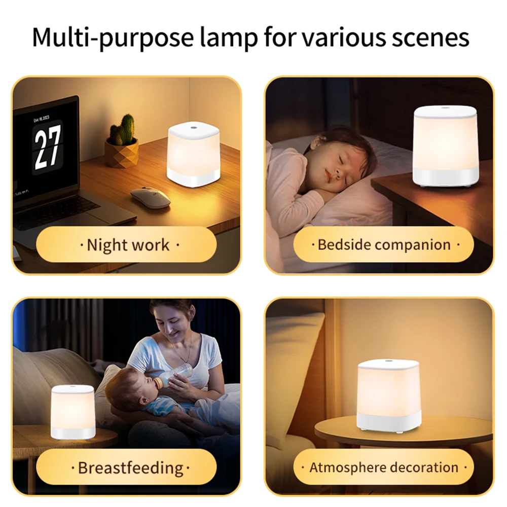

LED Table Lamp With Remote Dimmable Bedside Lamp For Bedroom Touch Night Light EWeLink APP WIFI Smart Control + Voice Control