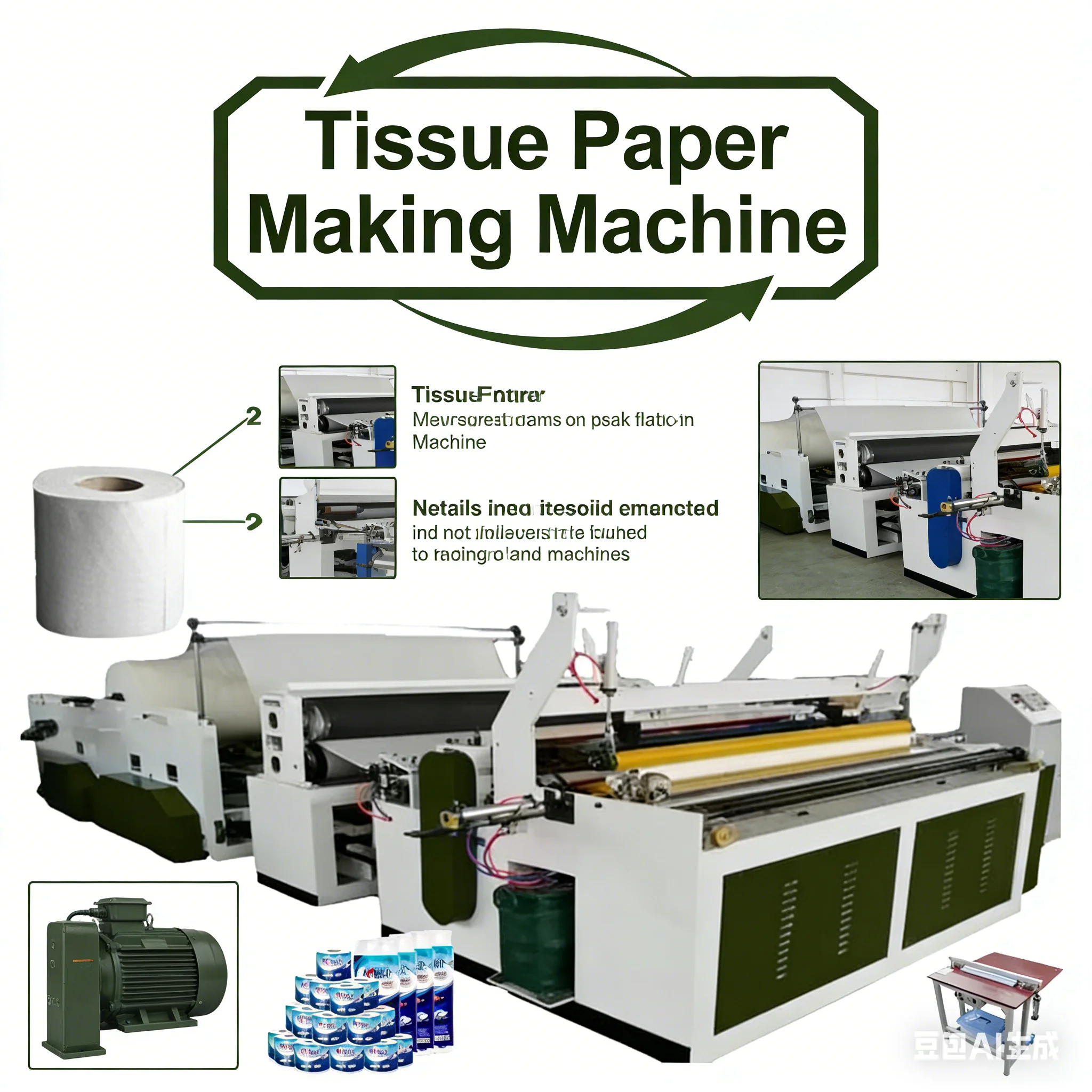 Customized Small Scale Manual Toilet Tissue Paper Roll Processing Machine Production Line For Start Business With CE Certificate