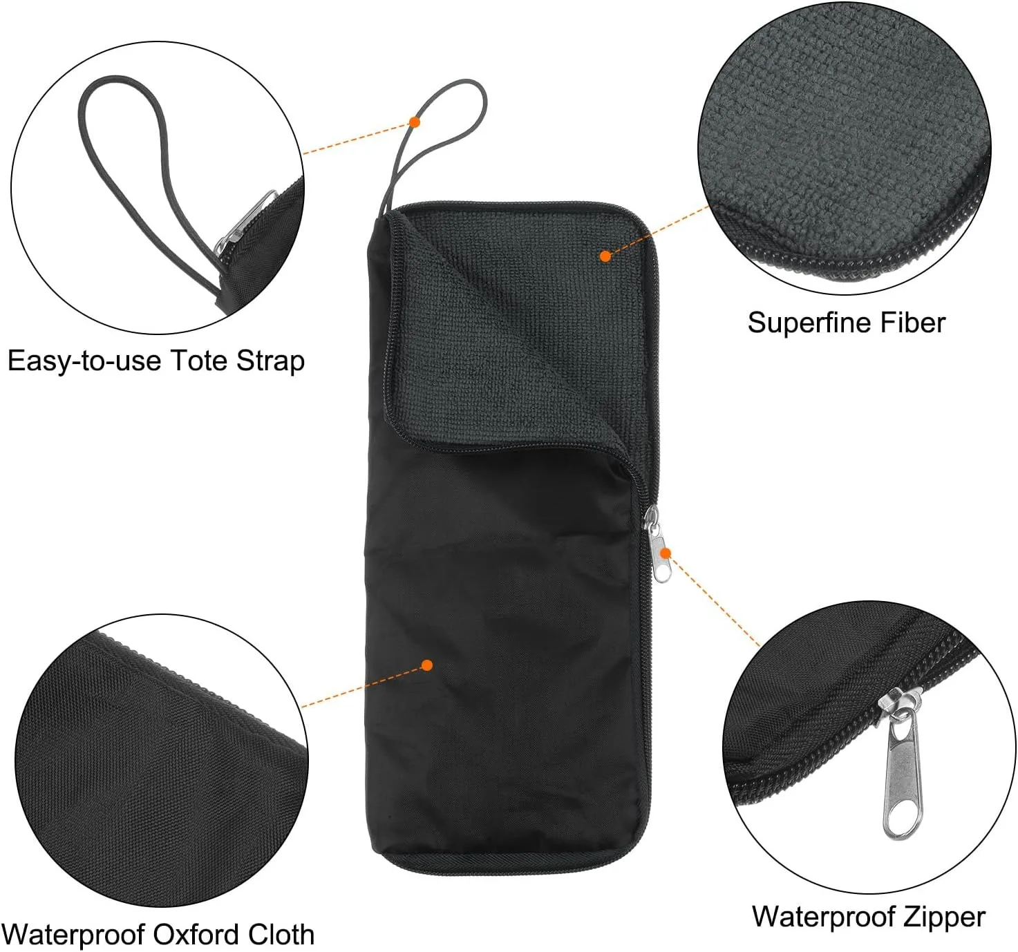 1 Stück Wasserdichte Regenschutztasche, Tragbares Wasserdichtes Oxford-Stoff-Material, Reversibler Faltbarer Schirmüberzug mit Reißverschluss – Detail 2