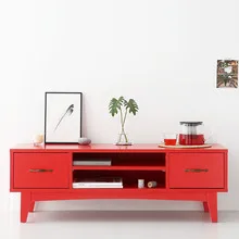 PEMBA  TV Stand for TV up to 50 Inches With Entertainment Center With Door and Open Storage and Drawers