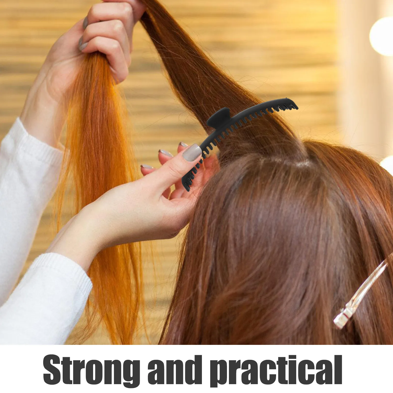 Matte Large Shark Claw Clip Fine Tooth Grip Hairpin Elegant Updo Hair Claw Clip for Women Thin Fine Hair Accessories