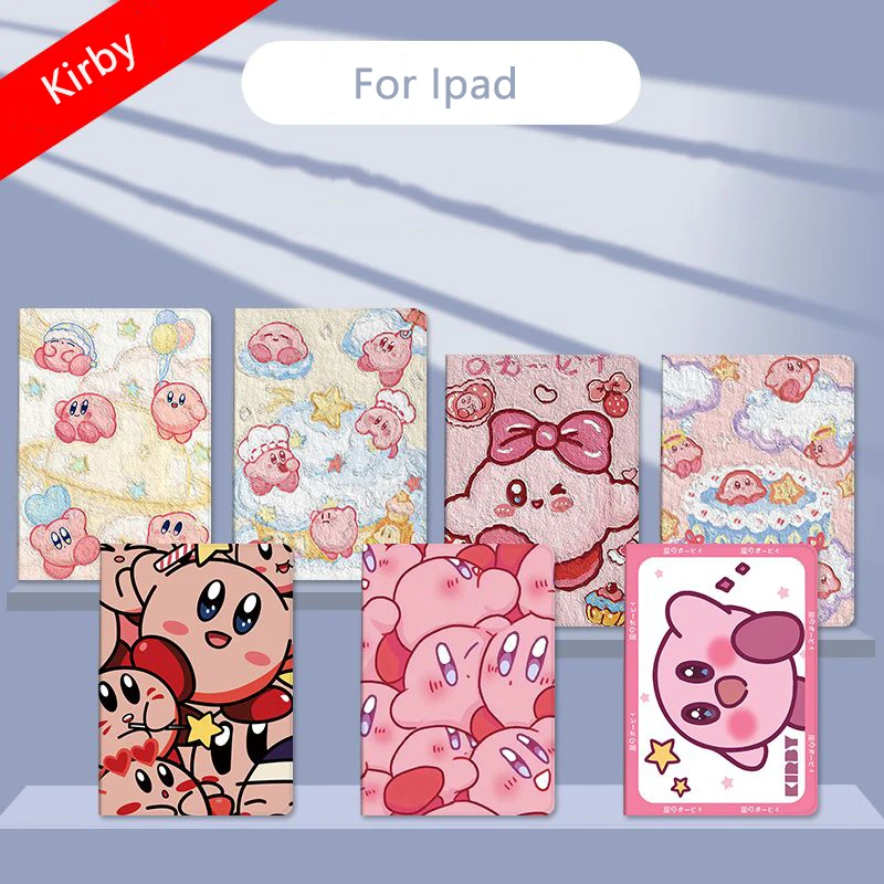 

Kirby Ipad Case for iPad 10th Gen 10.9 Inch Cute Pink Case For 2022 Pro 11in Air4 5 Mini6 8.3in 9th 8th 7th 10.2in Tablet Cover