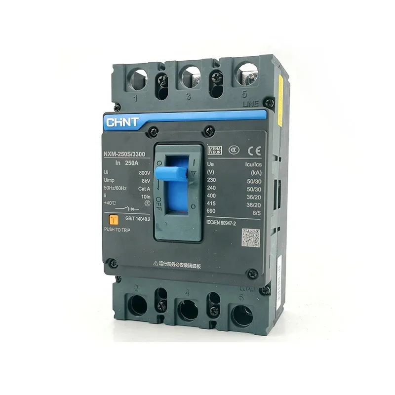 CHINT MCCB CE certificate English version NXM-630S/3300 630A plastic case circuit breaker