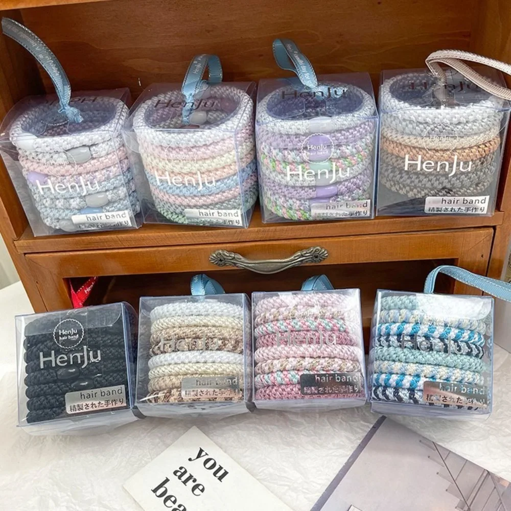 

8Pcs/Set New Korean Style Hair Rope Set Cute Rubber Band Hair Scrunchies Colorful Hair Tie Basic Hair Accessories