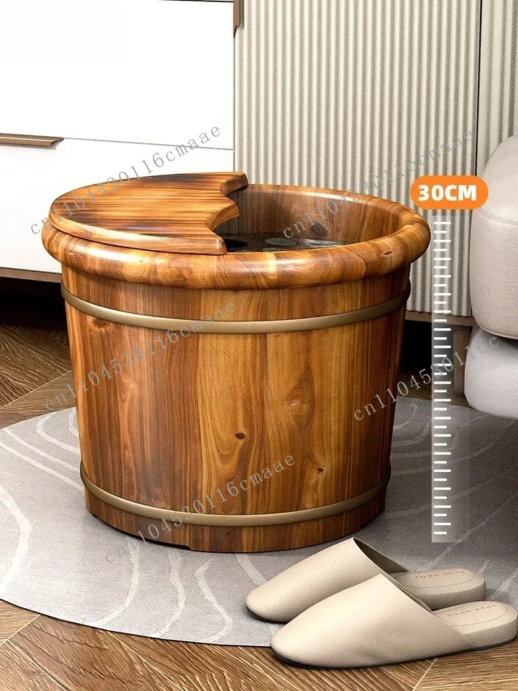 

New Household Solid Wood Bucket, Calf Foot Bath Bucket, Insulated Wooden Foot Bath, Portable Foot Bath
