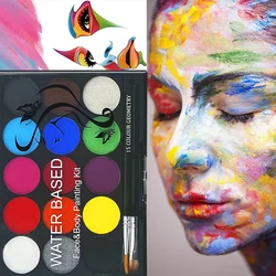 Face Body Painting palette 15 color water soluble Non Toxic facial Paint Cosplay hallowee Drawing waterproof Face Body Art Paint