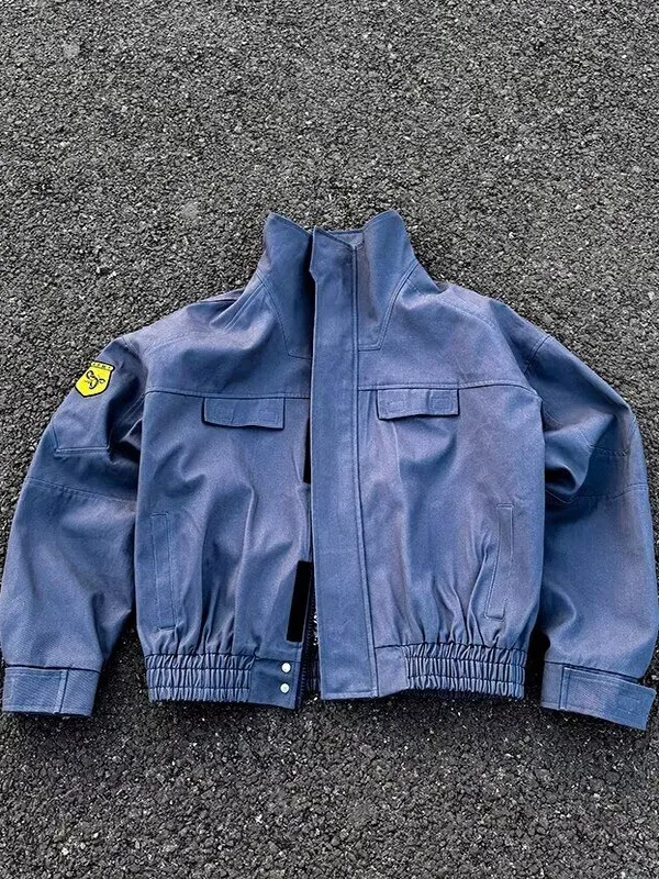 

Pure Cotton Men's Casual Loose Jaet American Sle Hard Man Spring Autumn Baseball Coat Retro American Vintage