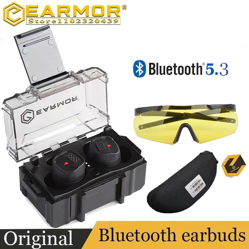 

Earmor M20T Tactical Bluetooth Headset Tactical Glasses Airsoft Hearing Protection Headphones & Shooting Glasses Free Shipping