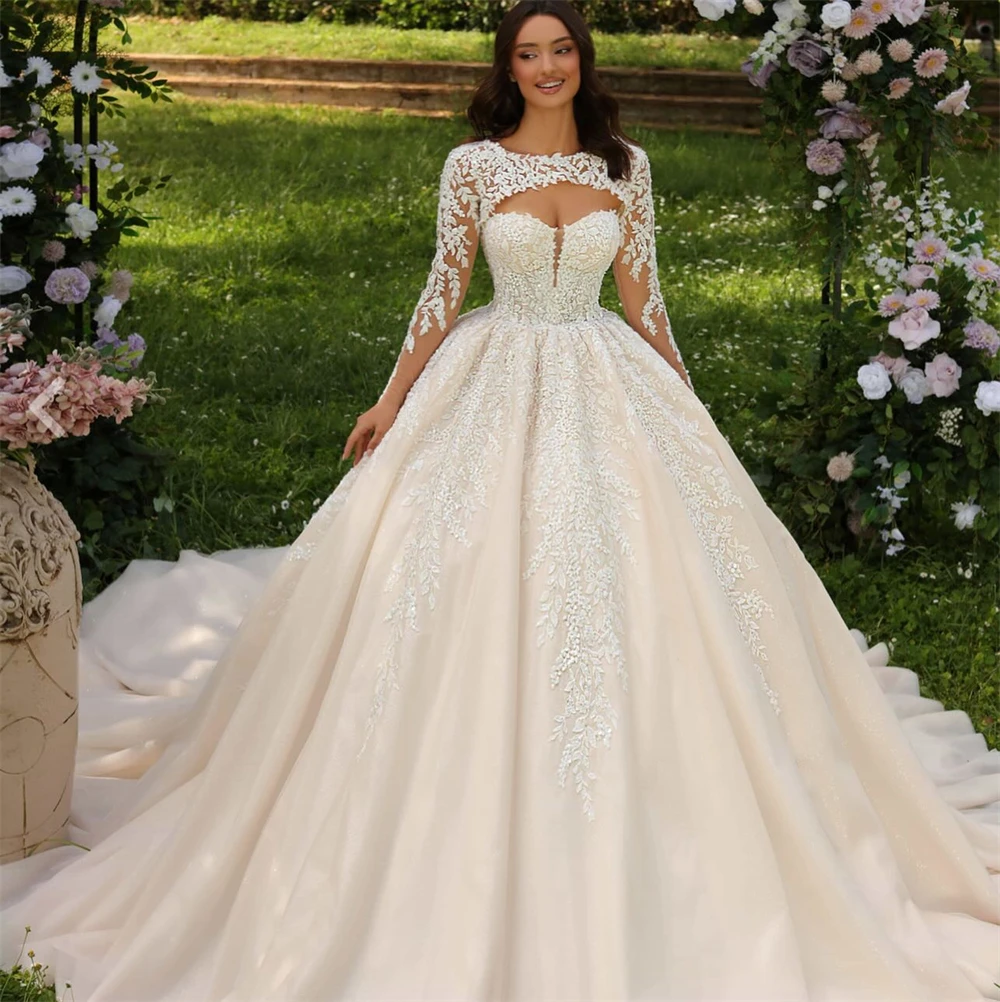 

Customized Sexy Ivory Organza Wedding Dress Formal Sweetheart Sleeveless Bridal Gowns Soft A-Line Chapel Train Vestido De Novia