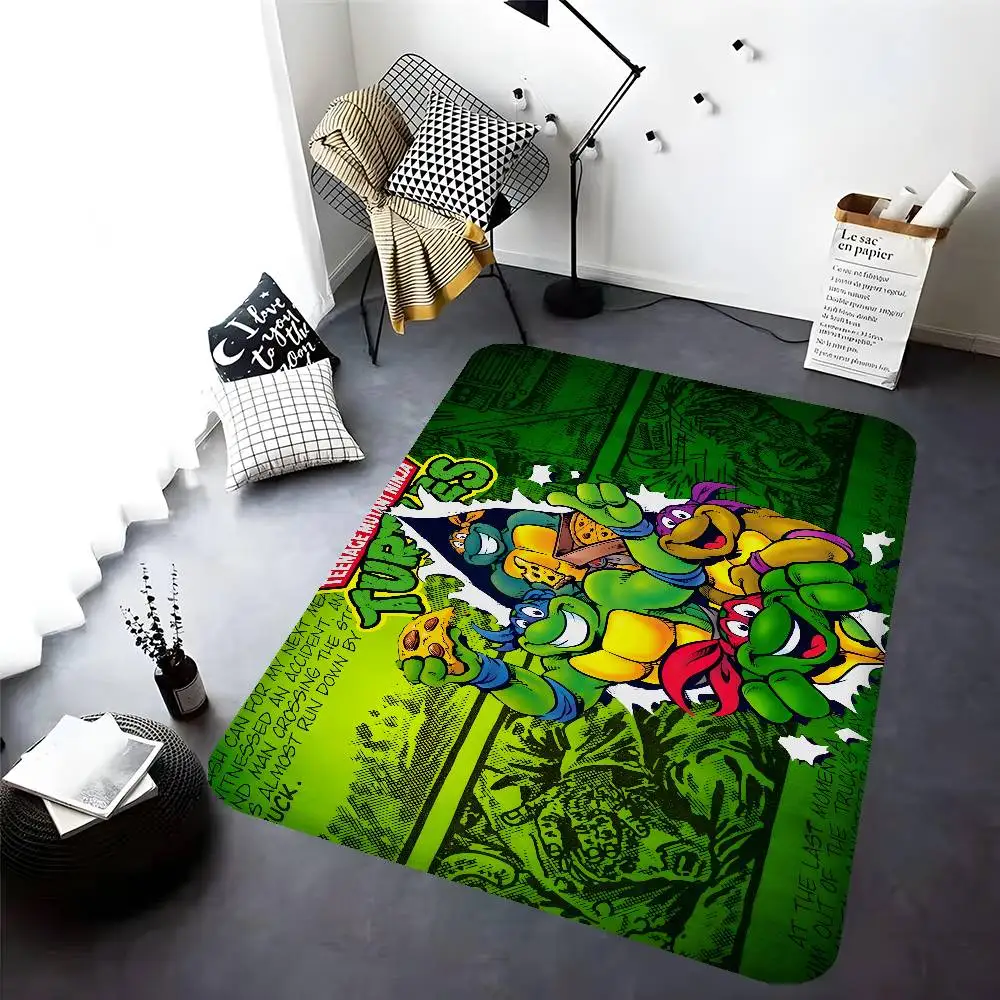 الكرتون السلاحف لعبة أنيمي-TMNT مدخل سجادة باب الشمال نمط المنزل ممسحة الحمام المرحاض الحصير غرفة نوم فندق ديكور حصيرة #1