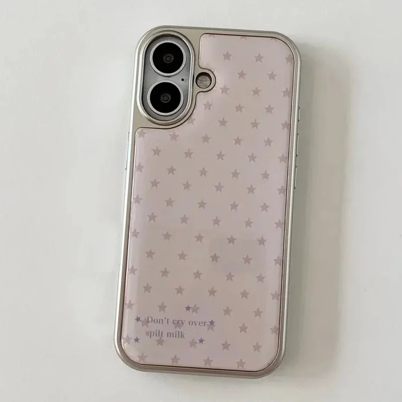 Korean Ins Girl Heart Pink Star Personalized Drop Glue Phone Case For Samsung Galaxy S23 FE S24 PLUS S25 ULTRA S26 EDGE Cover view 5