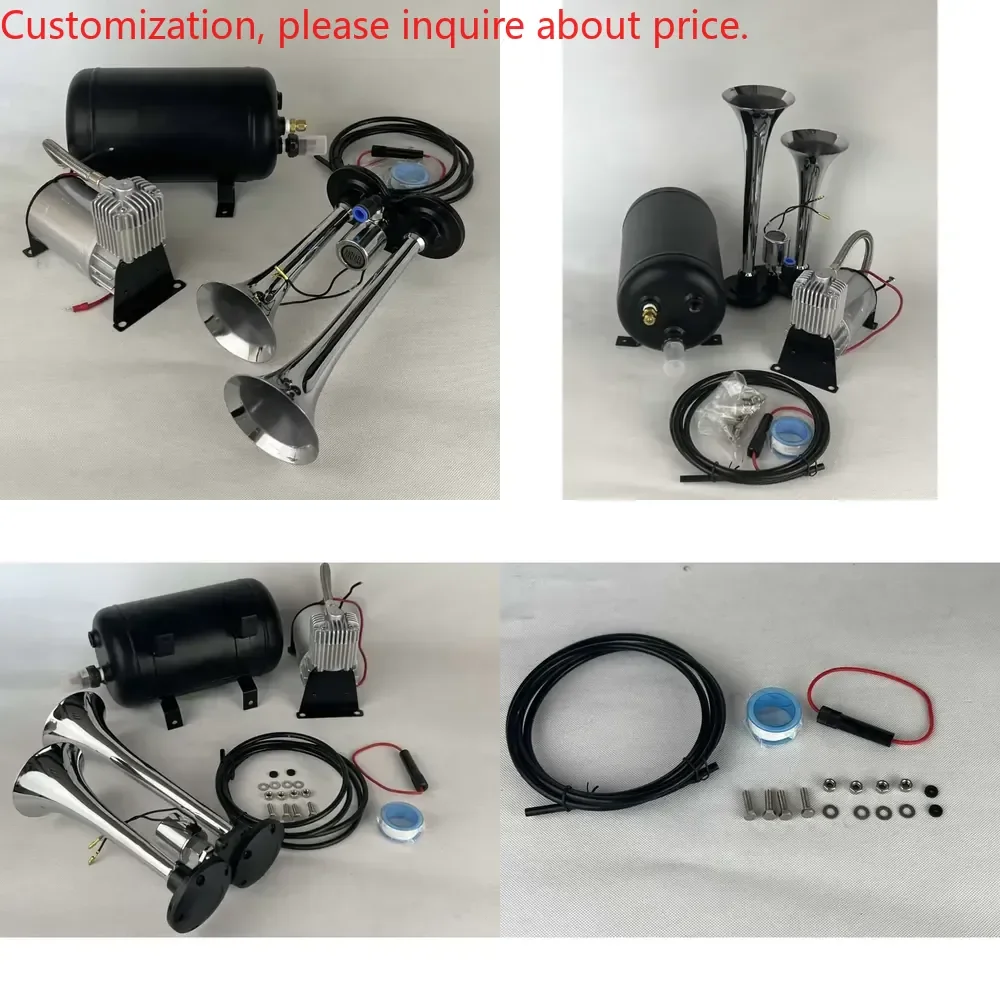Air Horn Dual Horn Air Horn with Compressor Any 12 V Vehicle Truck Lorrys Train Boat Car Truck