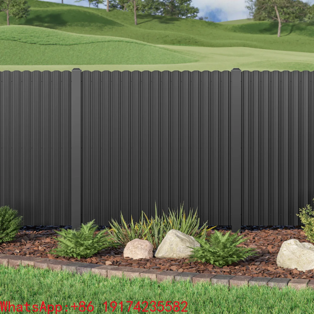 

Solid Privacy Vinyl Fencing Aluminum Garden Fence Outdoor Picket