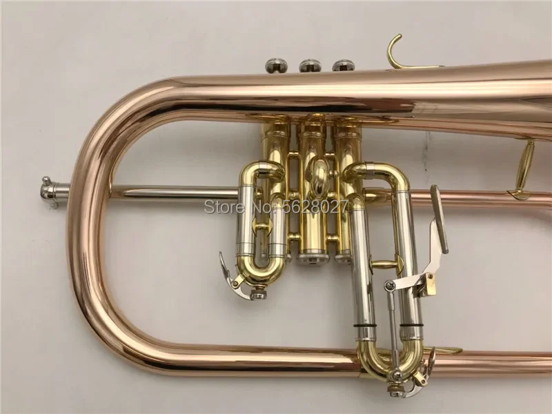 Brand New Professional Flugelhorn Gold Lacquer With Case Profession Flugelhorns Bb   Bell