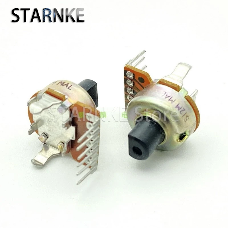 2PCS B50K D50K R12 Type CD Player Speaker Radio DVD Amplifier Volume Potentiometer Single Row 6 Pins