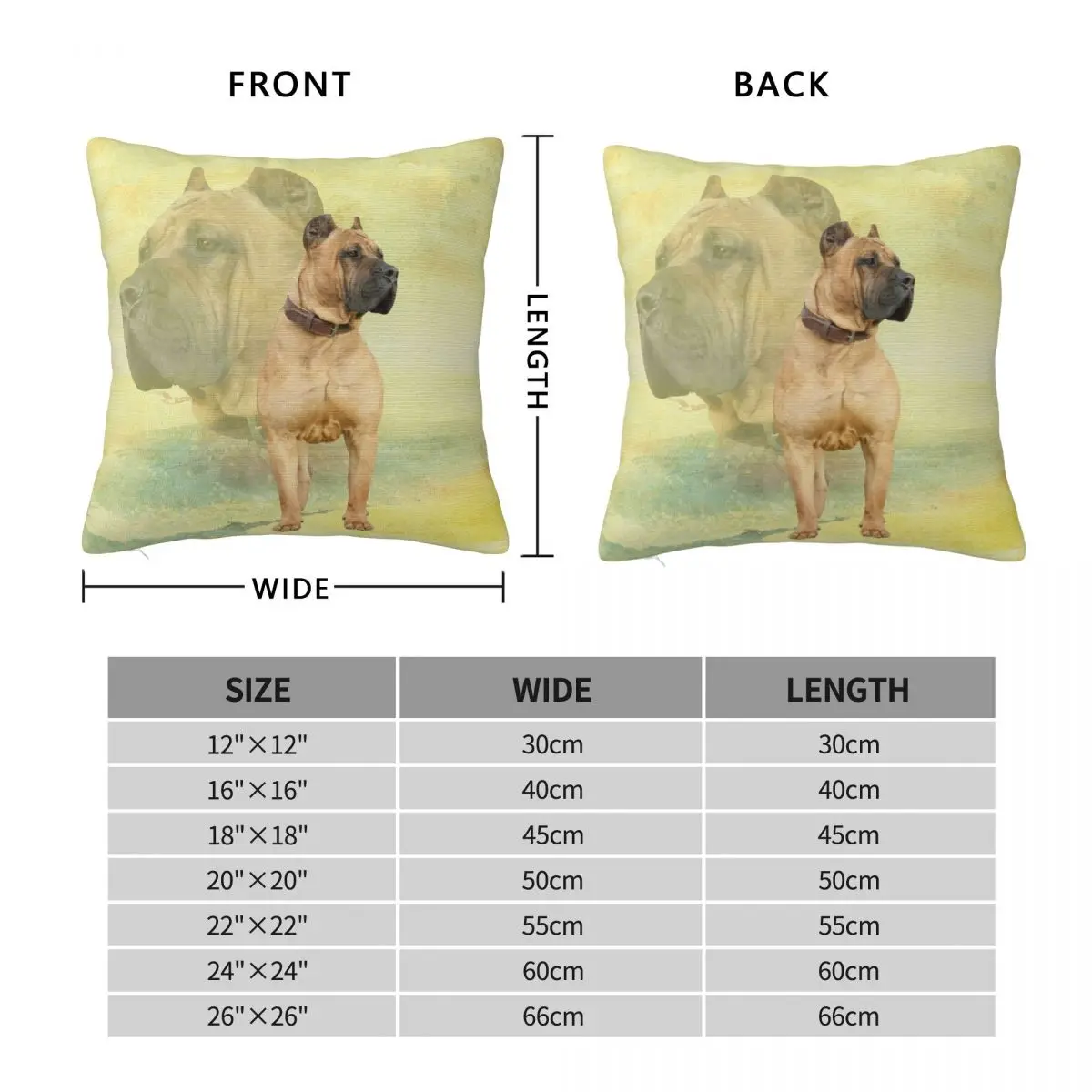 Perro De Presa Canario Dogo Canario Pillowcase Polyester Linen Velvet Creative Zip Decor Throw Pillow Case Home Cushion Cover