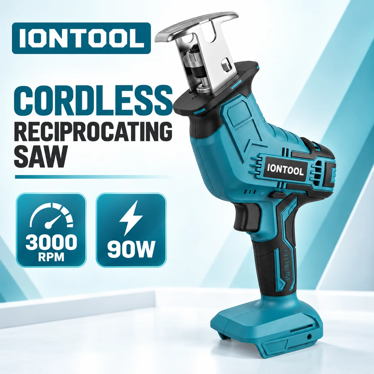 iontool-90w-コードレスソー。工具不要で刃を交換可能。pvcパイプの切断や家庭内の配管修理に最適。本体のみ。