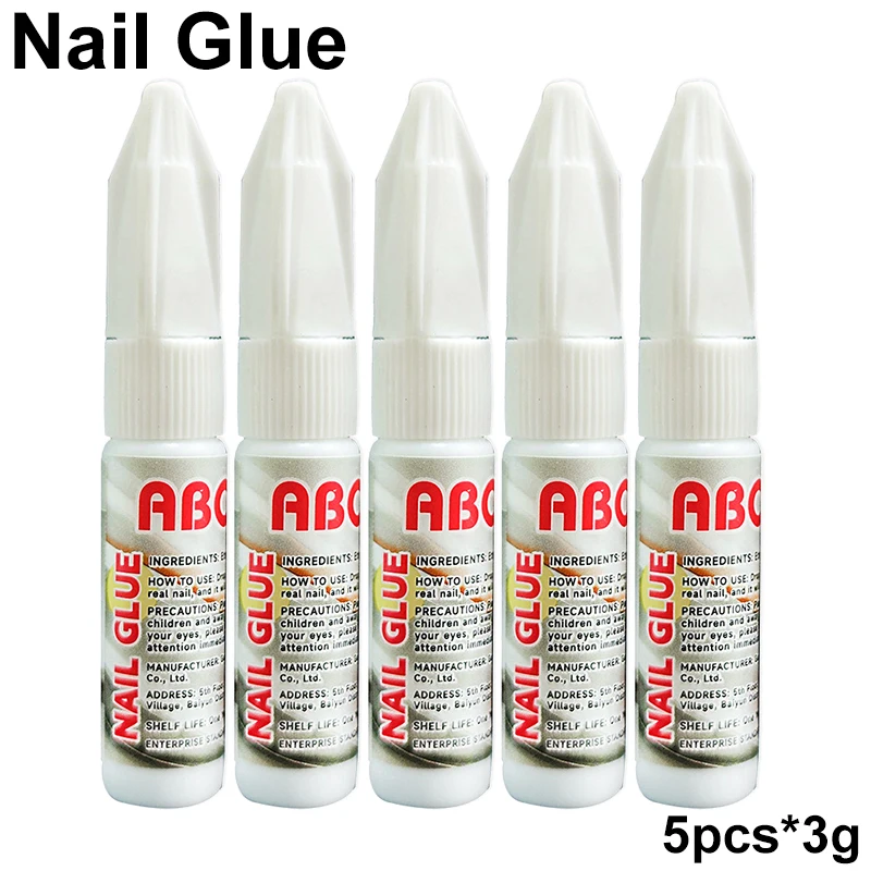 3 جرام مسمار الغراء التجفيف السريع المهنية طويلة الأمد 1/5/10/20/30 قطعة اضغط على رسومات أظافر الراين الاكريليك مسمار أدوات الزينة