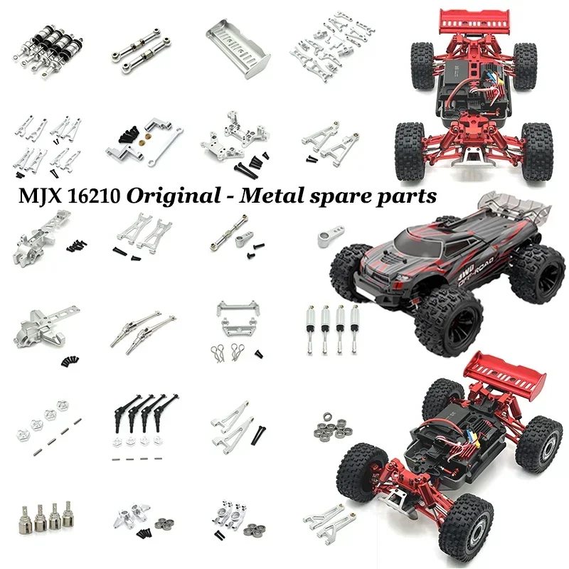 Aluminum Alloy Suspension Arm  Cup Set Upgrade Metal Parts Accessories for Mjx Hyper 1/16 Go  RC Car 16207 16208 16209 H16 H16BM