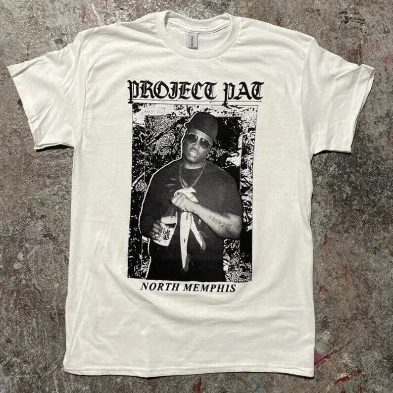 Project Pat Three 6 Mafia T Shirt Vintage Graphic Horrorcore Grunge Y2K Memphis