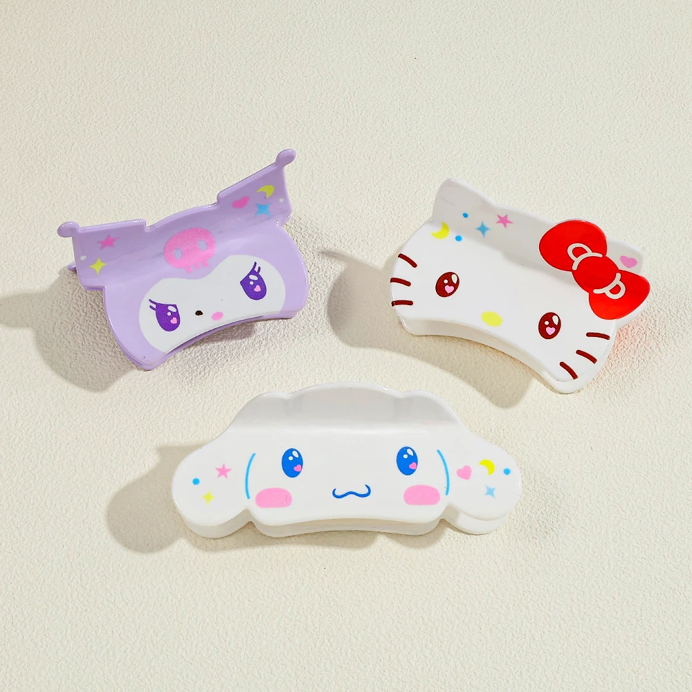 1 قطعة/3 قطعة سلسلة سانريو مشبك شعر لطيف مقاطع الزخرفية رائعتين قبضة الشعر للتصفيف اليومي العملي إكسسوارات الشعر #1