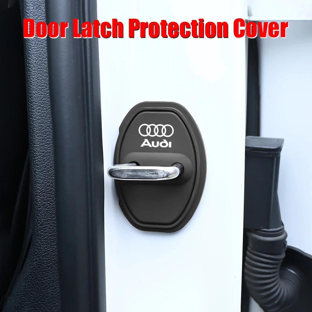 

Комплект из 4 силиконовых защитных накладок на дверные замки автомобиля, амортизирующие накладки для Audi A4 A4L A5 B4 B5 B6 B7 B8 RS3 SLINE QUATTRO RS