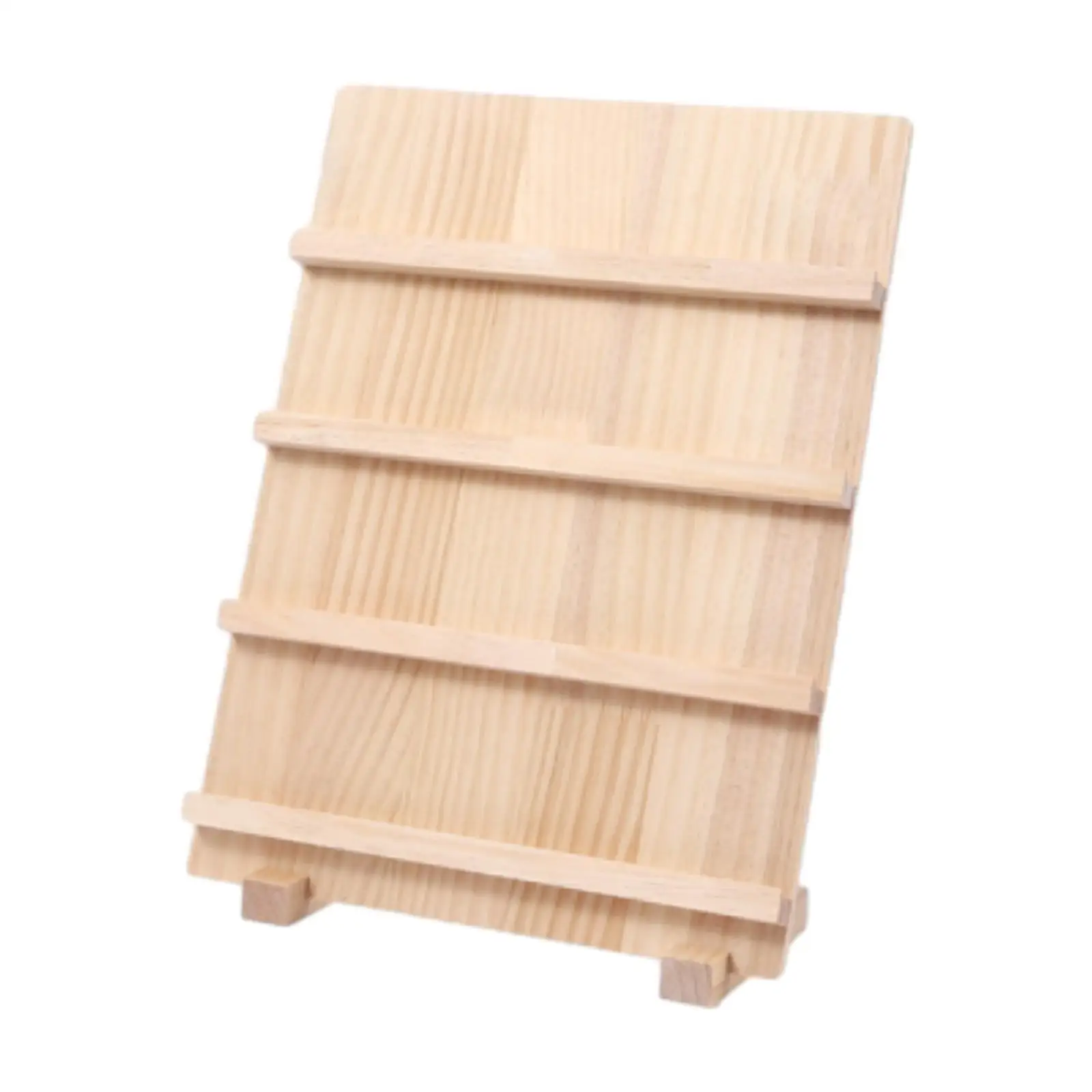 Wooden Jewelry Rack Multi Layers Rustic Showing Shelf Nail Art Display Board