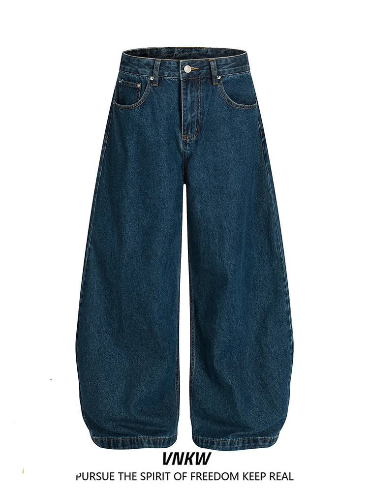 

Мужские джинсы в стиле ретро, осенне-зимние, широкие, свободные, повседневные, прямого кроя, винтажная рабочая одежда
