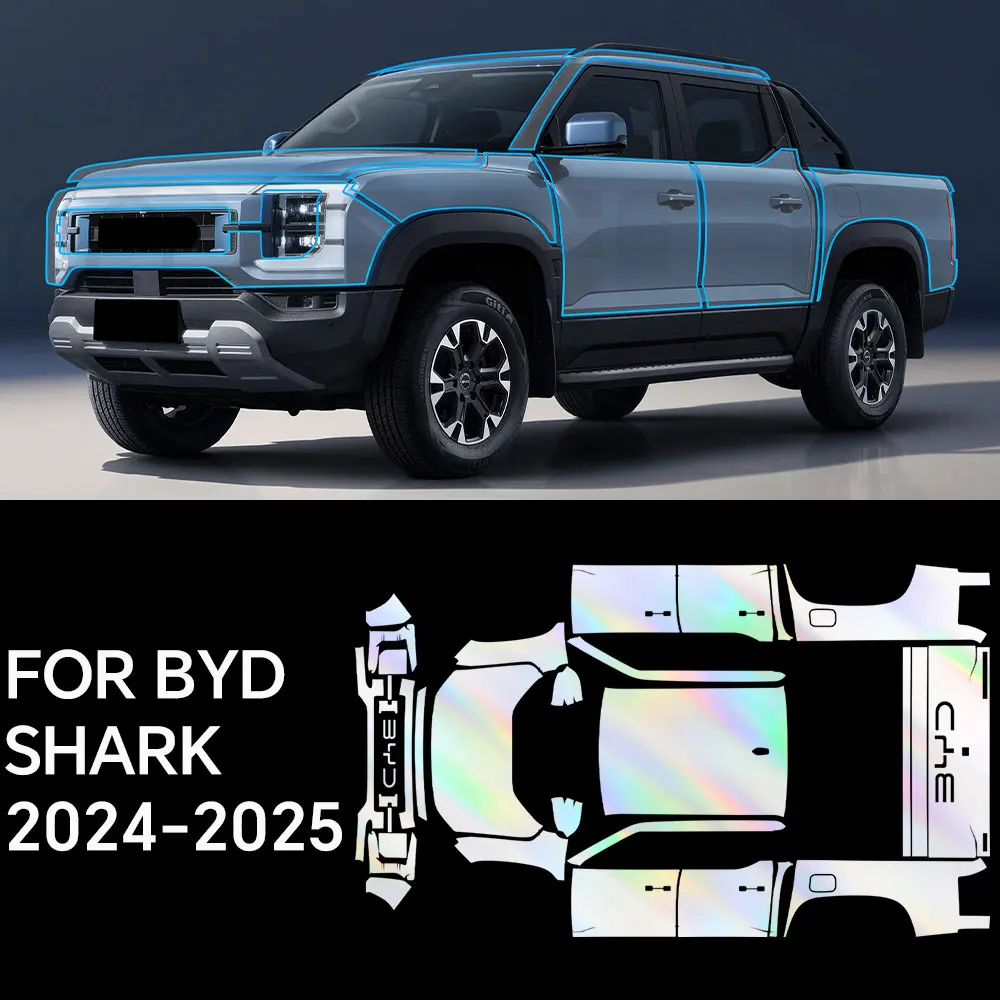 

For BYD Ute Shark Base 2024-2025 9Mil TPU Paint Protection Film Car Body Sticker Anti-scratch Protective PPF Car Accessories