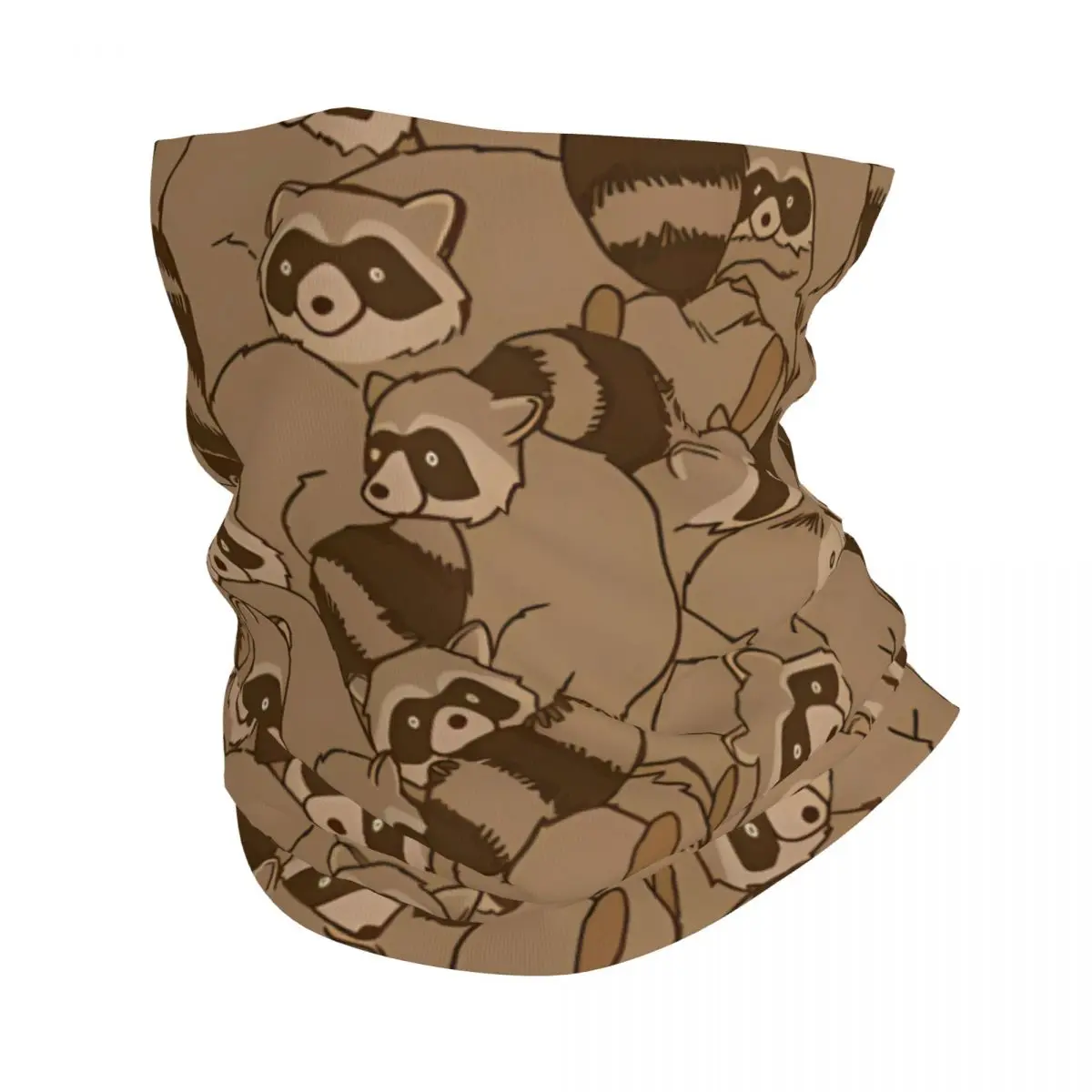 Raccoon Scarf Neckerchief Neck Face Mask Polyester