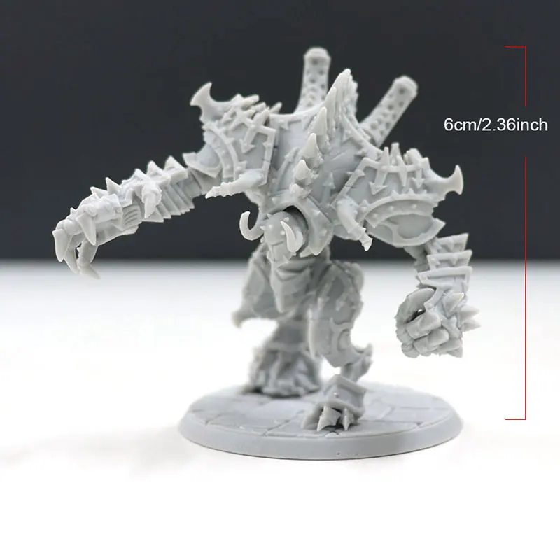 

6 см фигурка воина ада дьявола, комплект моделей из смолы, миниатюрная фигурка с 3D принтом 122