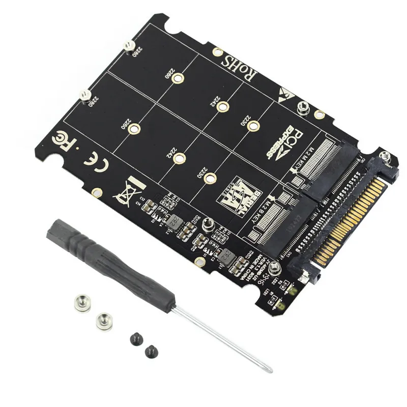 

2 в 1 U2PCB M.2 NVME SSD ключ M ключ B SSD к стандарту U.2 адаптер PCIe M2 переходник двойная Плата расширения интерфейса