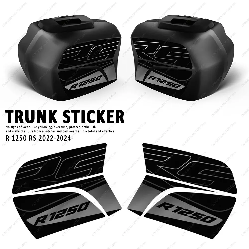 Motorcycle Luggage Sticker Side Box Scratch Resistant Sticker Decoration for BMW R 1250 RS R1250RS 2022-2024 Trunk stickers