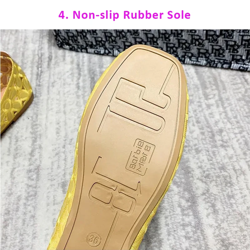 Size 35-42 Square Toe Summer Shoes for Women Embroidery Designer Shoes Soft Slipon Loafers Moccasin Leisure Women's Ballet Flats