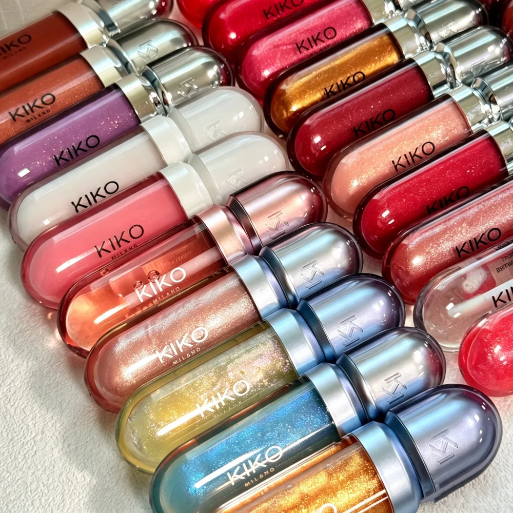 KIKO 3D Liquid Lip Glaze Transparent Lip Gloss Mirror Lipstick Nourishing Glossy Full Lips Not Fading Milk Tea Bean Paste Makeup