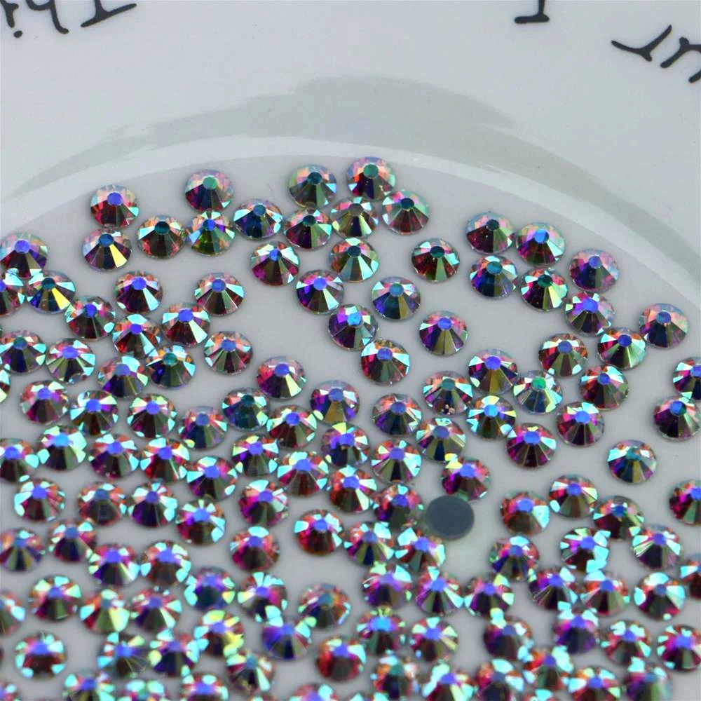 AAAAA Luxus Hotfix Strass Klar AB SS4 bis SS50 Gemischte Größen Glaskristalle Flache Rückseite Aufbügelbare Diamanten Hot Fix Strasssteine – Detail 3