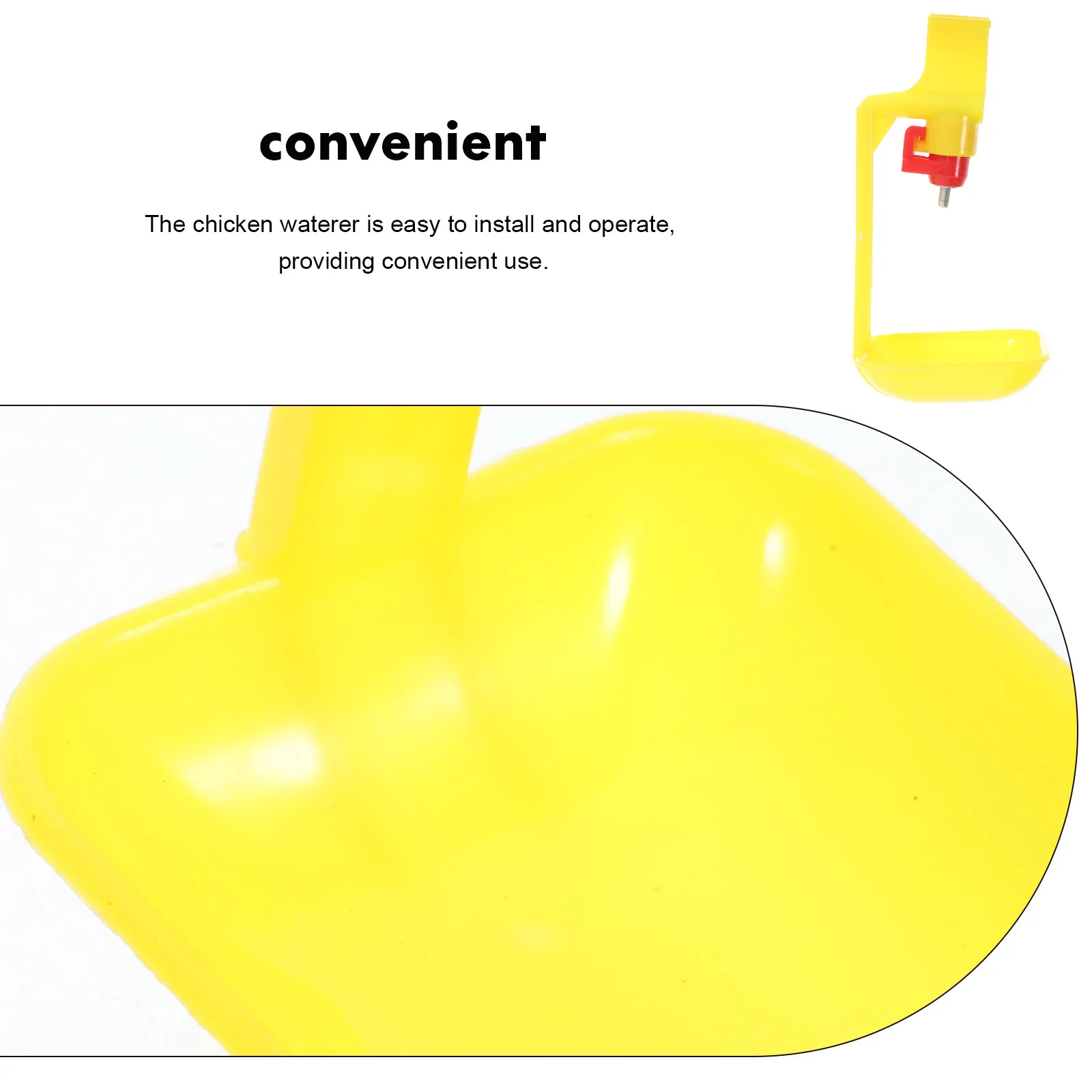 

6pcs Waterer Poultry Water Feeder Easy Install Household Chicken Supplies Chicken Coop Waterers Quail Bird Drinking Cup Farm