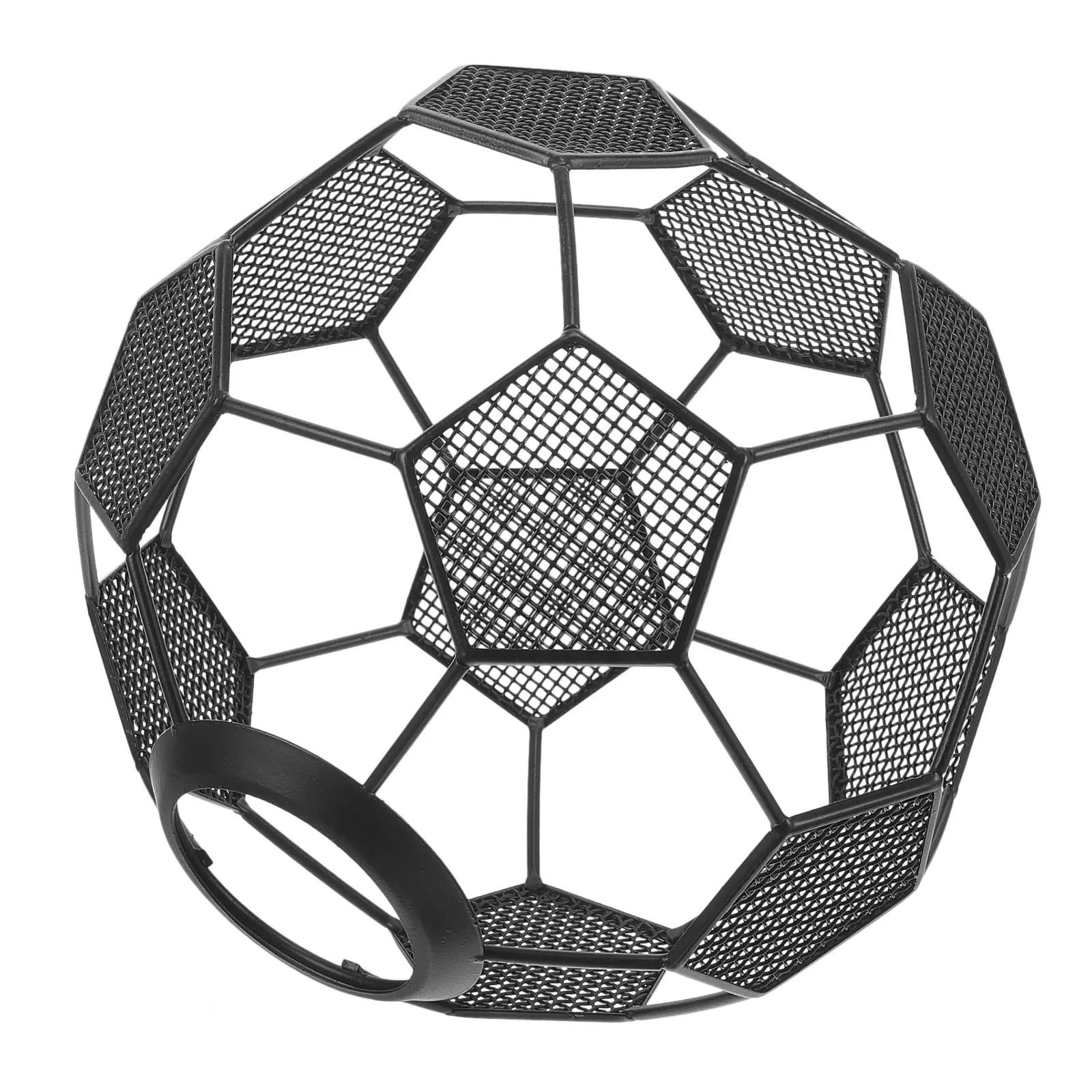 

Metal Soccer Ball Lamp Shade Hollow Mesh Football Theme Pendant Light Cover for Ceiling Lights Bar Decor Small Lampshade