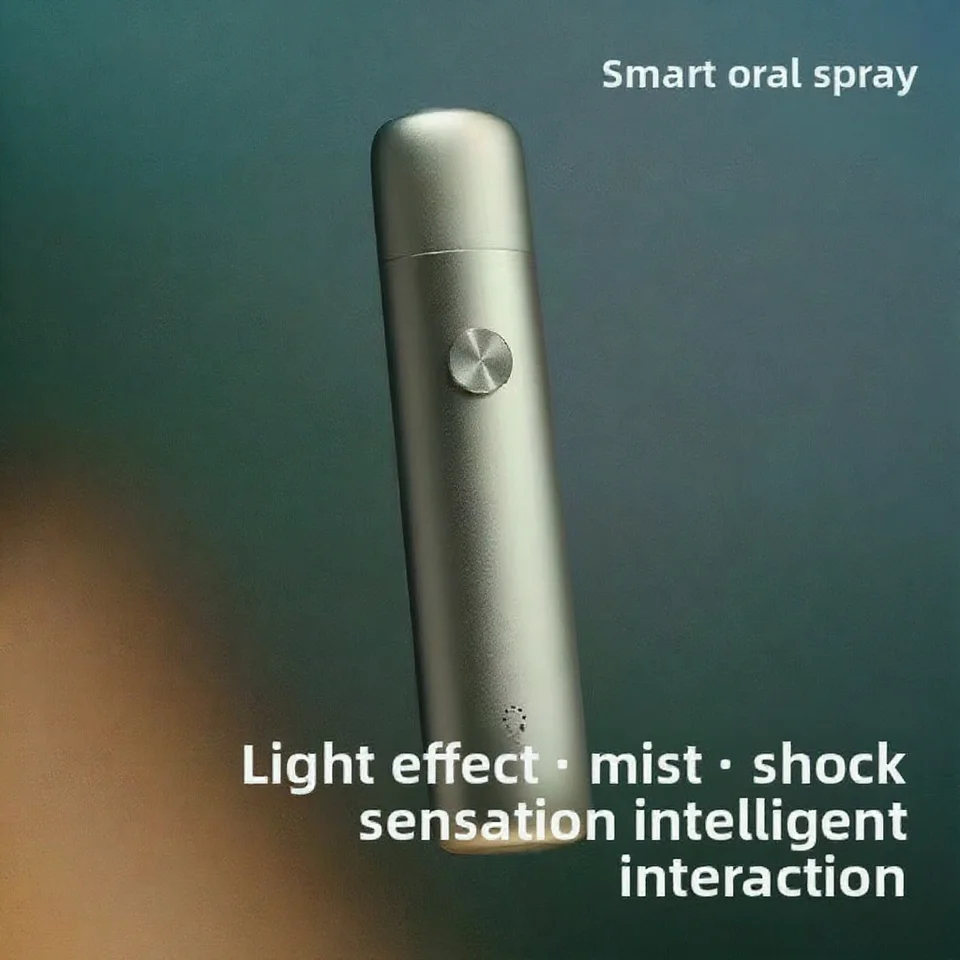 Agente de limpieza de halitosis en aerosol Oral electrónico a base de frutas para el cuidado del aliento, ambientador de aliento fresco de tamaño de viaje, uso bucal