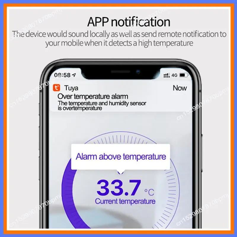 BAAE Tuya Zigbee Temperature And Humidity Sensor Alarm With LED Display Screen For Seedling Fermentation Animal Breeding US Plug