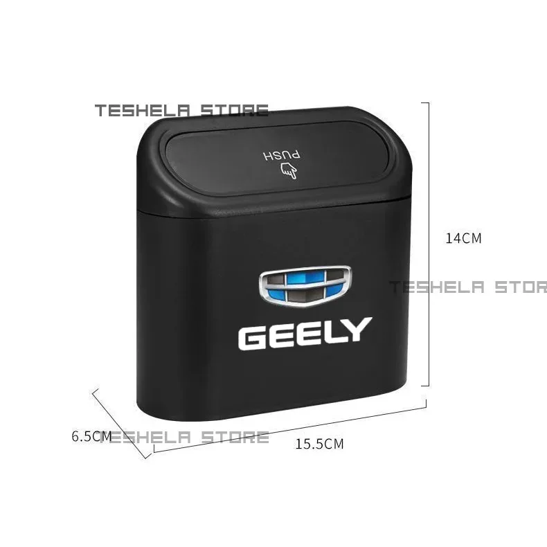 ถังขยะรถยนต์แขวนขยะฝุ่นกล่องเก็บสําหรับ Geely Ttugella เรขาคณิต C Coolray EMGRAND Atlas Pro EC7 GX3 GX7