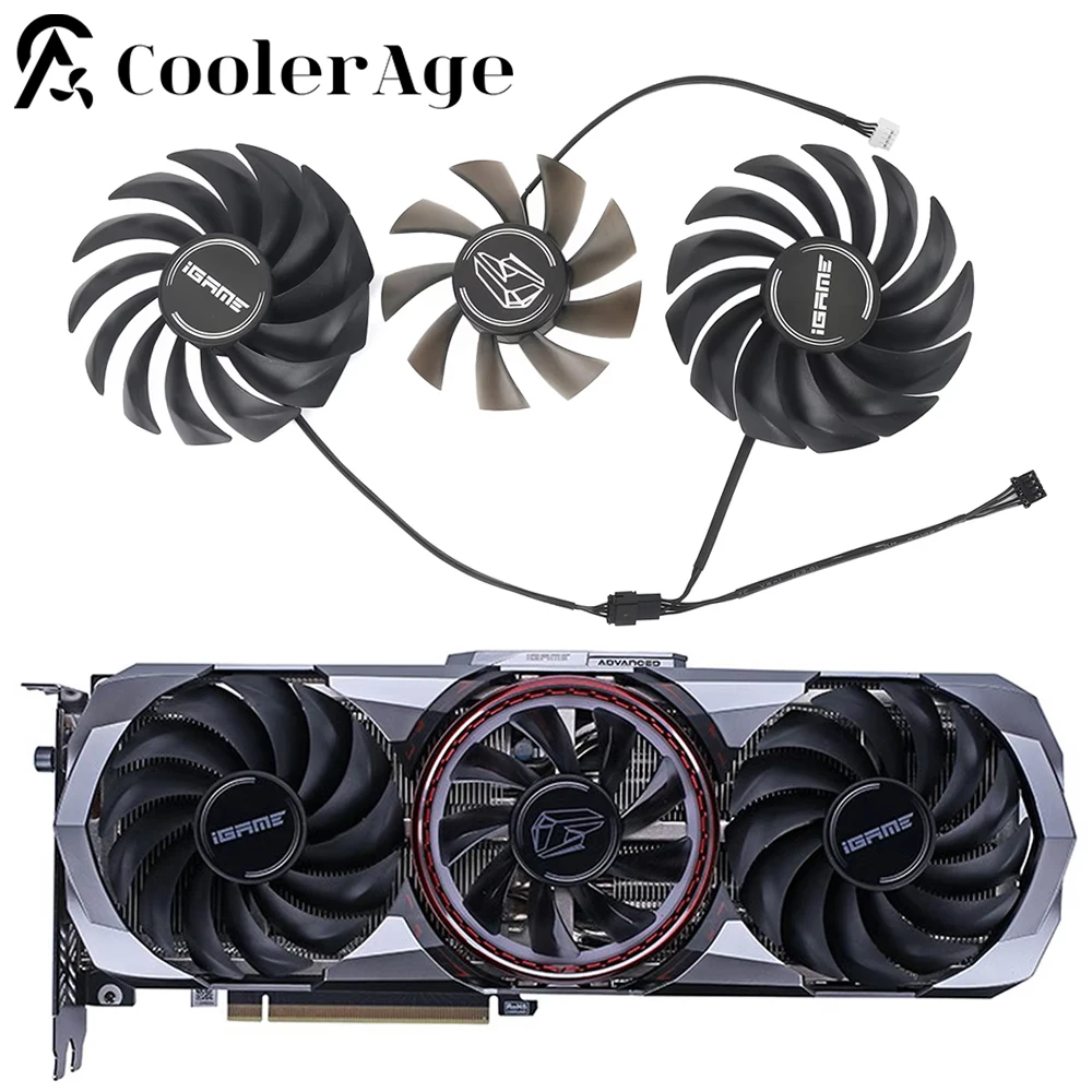 90MM RTX3060 RTX3070 RTX3080 RTX3090 Graphics Card Fan For iGame RTX 3060 3070 3080 Ti 3090 Advanced PVA080E12R Video Card Fan