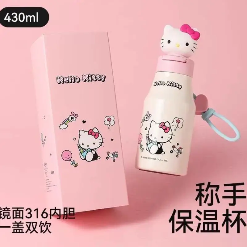 

Cute Cartoon Hello Kittys Children Water Cup Maintain Temperature Cup Good-Looking Cup with Straw 316 Material High-Capacity