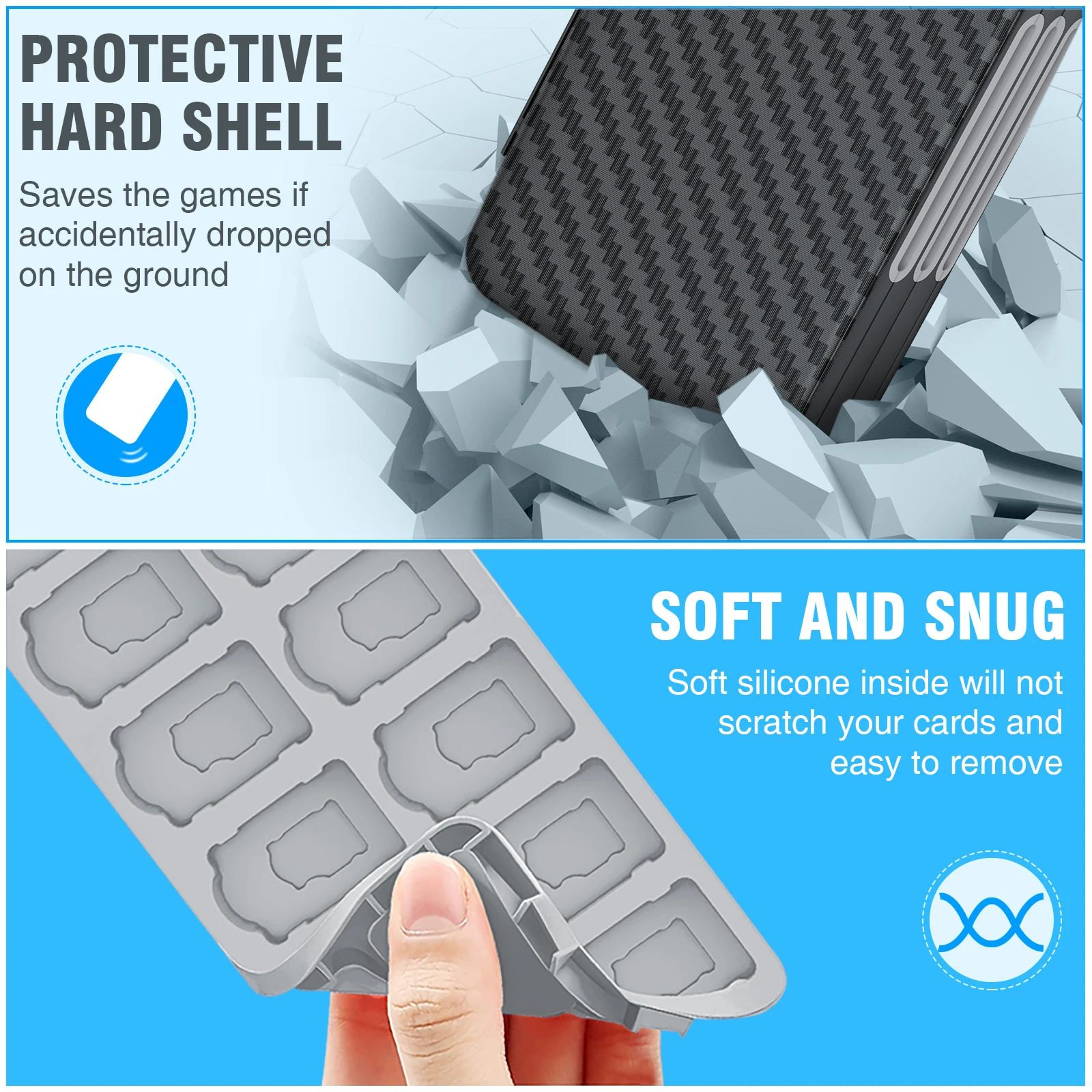 Custodia per carte da gioco 72 in 1 per Nintendo Switch custodia per carte protettive OLED per accessori per carte da gioco Switch/Switch Lite