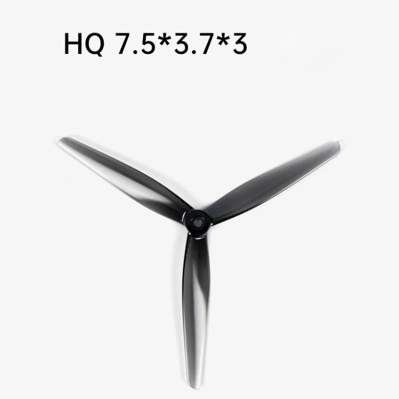 HQ 7.5x3.7x3 FPV Long‑Range Propellers, 7.5 Inch 3‑Blade PC Trans‑Grey Props 2Pairs for Chimera7 Pro Cinelifter Quad